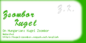 zsombor kugel business card